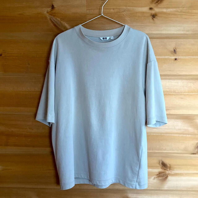 UNIQLO(ユニクロ)のエアリズムコットンオーバーサイズTシャツ５分袖サイズL メンズのトップス(Tシャツ/カットソー(半袖/袖なし))の商品写真