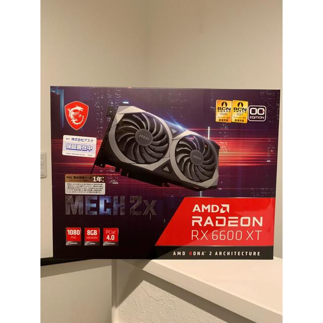 グラフィックボード【新品未開封】Radeon RX 6600 XT 2X 8G