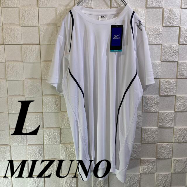 MIZUNO(ミズノ)の新品 mizuno ミズノ Tシャツ スポーツ ランニング 白 L メンズのトップス(Tシャツ/カットソー(半袖/袖なし))の商品写真