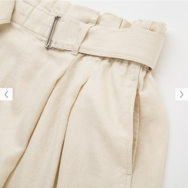 UNIQLO(ユニクロ)の新品 未使用 ユニクロ ベルテッドリネンレーヨンロングスカート グリーン XL レディースのスカート(ロングスカート)の商品写真