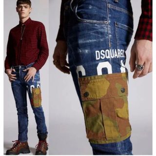 ディースクエアード(DSQUARED2)の定価11万円★ディースクエアード★迷彩柄ポケット付きストレッチデニム ICON(デニム/ジーンズ)