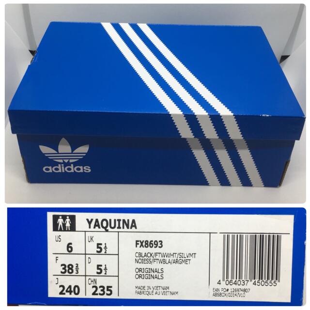 adidas(アディダス)の【新品☆未使用】adidas YAQUINA スリッポン FX8693 ブラック レディースの靴/シューズ(スリッポン/モカシン)の商品写真