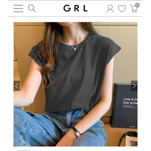 GRL(グレイル)のGRL  USAコットンベーシックフレンチスリーブトップス レディースのトップス(Tシャツ(半袖/袖なし))の商品写真