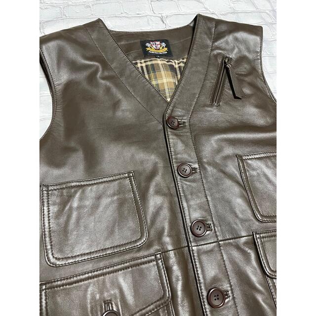 Herringbone Club 【ラム レザー 本革 】ベスト 新品未使用 L