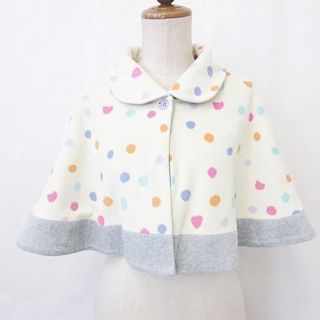 ツモリチサト(TSUMORI CHISATO)のツモリチサト スリープ ポンチョ ナイトウェア 丸襟 七分袖 ドット柄 黄(パジャマ)