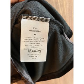 【DIOR】ディオール 2019年秋冬ベルベット ベロアTシャツ 刺繍ロゴ 黒