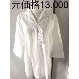 ブラウス　新品　元価格13.000円+税(シャツ/ブラウス(半袖/袖なし))