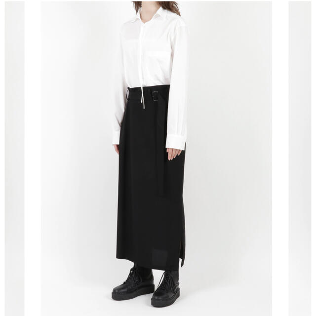 Y's RAYON BROAD STRAIGHT SKIRT