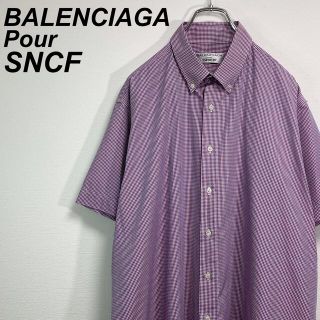 バレンシアガ(Balenciaga)の希少 古着 90s バレンシアガ SNCF 半袖シャツ L フランス国鉄(シャツ)