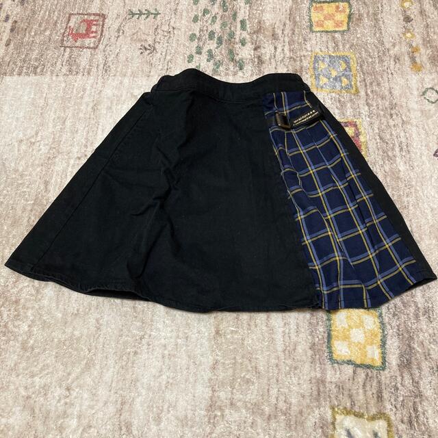 AEON(イオン)のチェック切り替えスカート　160cmサイズ キッズ/ベビー/マタニティのキッズ服女の子用(90cm~)(スカート)の商品写真