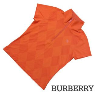 バーバリー(BURBERRY)のBURBERRY　ゴルフウェア　レディース　ハーフジップ　ダイヤ柄　ホースロゴ(ウエア)