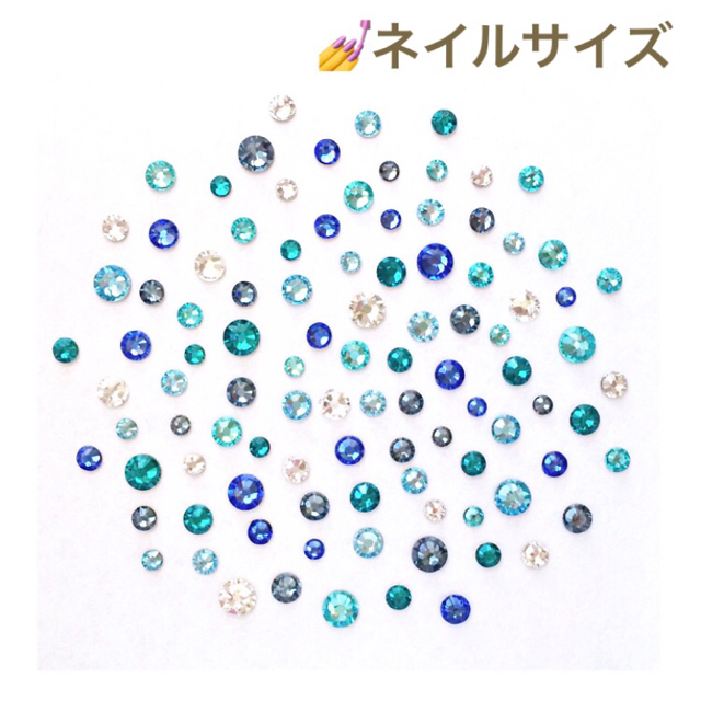 SWAROVSKI(スワロフスキー)のさと☆様【スワロフスキー】ピンク×パープル シアーmix ＋ ライトブルーmix コスメ/美容のネイル(デコパーツ)の商品写真