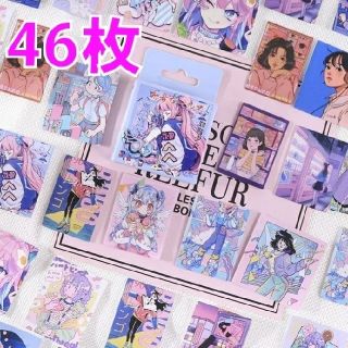 フレークシール  ❤︎ エモい 女の子 音楽女子 サブカル  デコ 素材(シール)