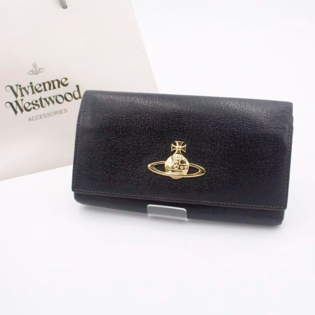 Vivienne Westwood(ヴィヴィアンウエストウッド)の✨美品✨ヴィヴィアンウエストウッド　長財布　ロングウォレット　オーブ　ブラック レディースのファッション小物(財布)の商品写真