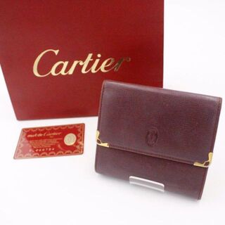 カルティエ(Cartier)の✨大人気✨カルティエ　財布　マストライン　ボルドー　ミニウォレット(財布)