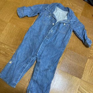 ベビーギャップ(babyGAP)のつなぎ風ロンパース　ベビーギャップ　80 90(カバーオール)