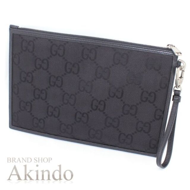 人気ブランドの Gucci - グッチ クラッチバッグ 黒 GGナイロン レザー