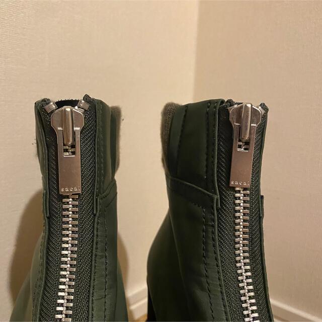 sacai(サカイ)のsacai 厚底　チャンキーヒール　ナイロン　ツイル　ショート　ウェッジ　ブーツ レディースの靴/シューズ(ハイヒール/パンプス)の商品写真