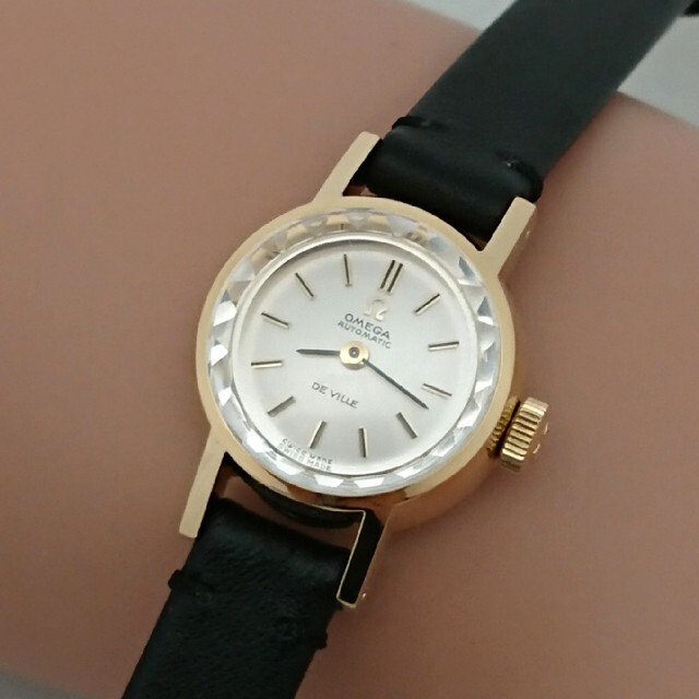 欲しいの 1969年製 OH済 - OMEGA オメガ K18金無垢カットガラス極上品