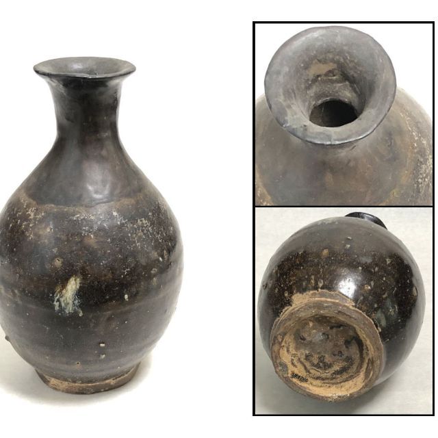 花瓶 一輪挿し 古美術 工芸品 印あり 古物 骨董品 美術品 - 工芸品