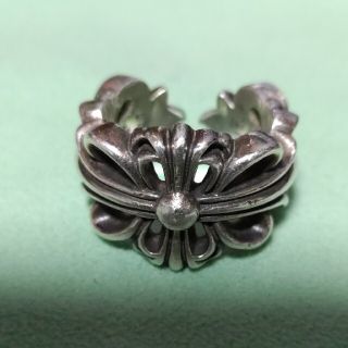 CHROME HEARTS クロムハーツ ダブルフローラルクロスリング(リング(指輪))