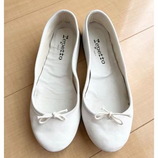 レペット(repetto)の【repetto/レペット】バレエフラットシューズ　37 ホワイト(バレエシューズ)