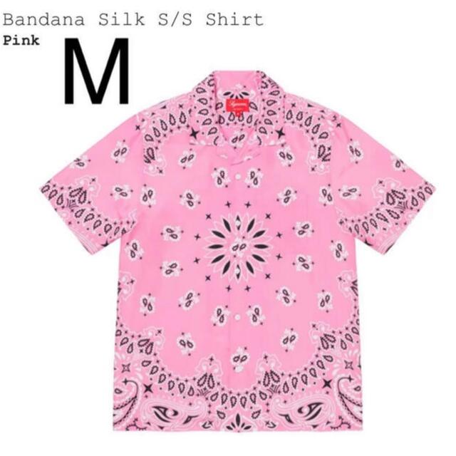 M色Supreme Bandana Silk S/S Shirtバンダナ シャツ