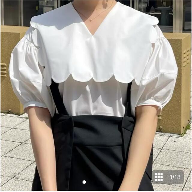 ヘヨン HYEON shishu blouse / white 半袖 トップス - agedor.ma