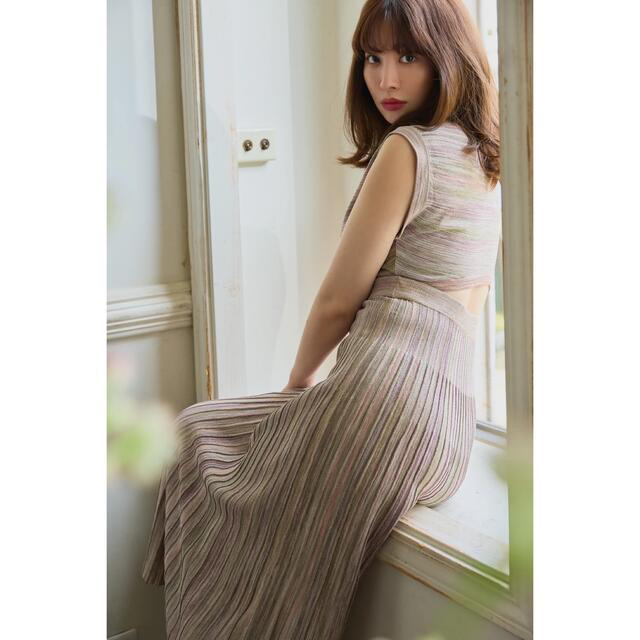 365バストHer lip to Water Lily Garden Knit Dress