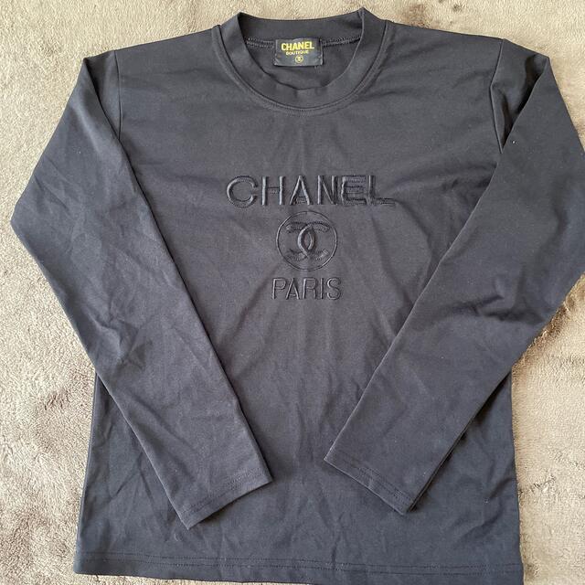 CHANEL(シャネル)のCHANEL黒ロンTブラック レディースのトップス(Tシャツ(長袖/七分))の商品写真