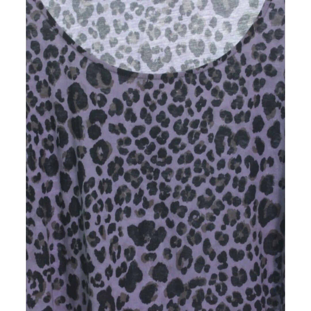 Drawer(ドゥロワー)のDrawer ドロワー Tシャツ・カットソー 2(M位) 紫x黒等(豹柄) 【古着】【中古】 レディースのトップス(カットソー(半袖/袖なし))の商品写真