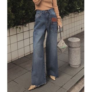 アメリヴィンテージ(Ameri VINTAGE)の最終値下げ！AmeriVINTAGE★OVERLAP FAKE DENIM 25(デニム/ジーンズ)