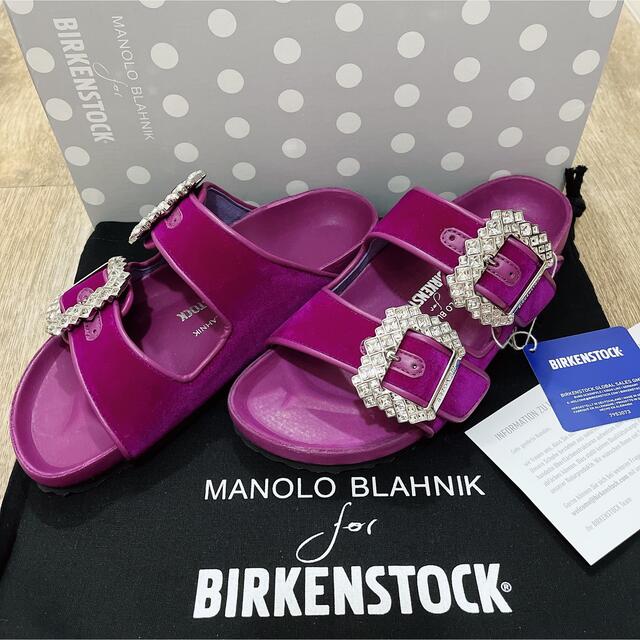 MANOLO BLAHNIK マノロブラニク37 今期パープル Drawer靴/シューズ