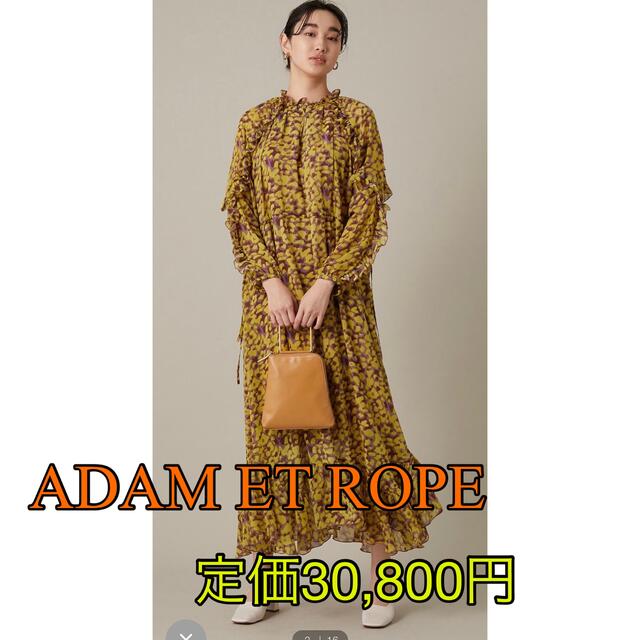 Adam et Rope'(アダムエロぺ)のレオパード☺︎シフォンプリントドレス☺︎ レディースのワンピース(ロングワンピース/マキシワンピース)の商品写真