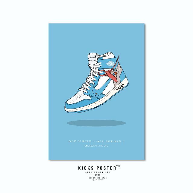NEW】エアジョーダン1UNC スニーカーポスター/SNKR-401の通販 NEW】エアジョーダン1UNC スニーカーポスター/SNKR-401の通販