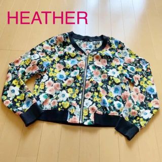 ヘザー(heather)の【heather】（ヘザー）ブルゾン 花柄(ブルゾン)