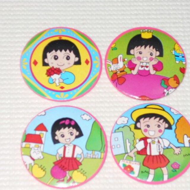 ちびまる子ちゃん 缶バッジ 全4種類セット レトロの通販 by