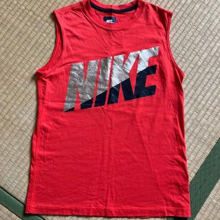 ナイキ(NIKE)のNIKE ナイキ  男児　美品　タンクトップ　赤　M キッズ　150 くらい(Tシャツ/カットソー)