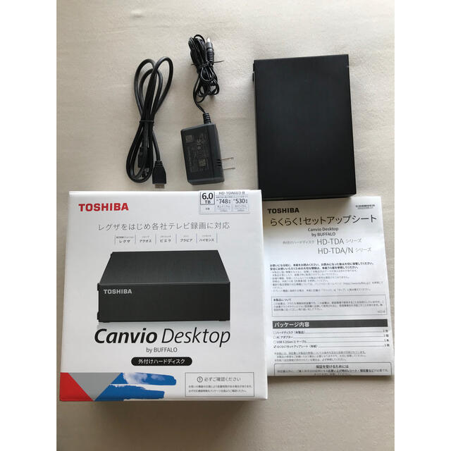 東芝 - BUFFALO 外付けHDD ブラック 6TB HD-TDA6U3-Bの通販 by ドラえもん's shop｜トウシバならラクマ