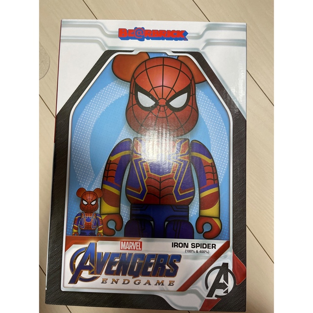 MEDICOM TOY(メディコムトイ)のBE@RBRICK IRON SPIDER 100％ & 400％ エンタメ/ホビーのフィギュア(その他)の商品写真