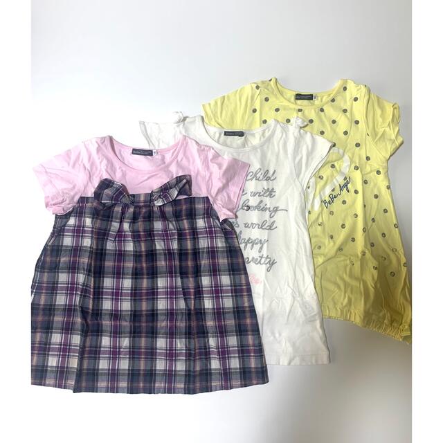 BeBe(ベベ)のBebe べべ　Tシャツ3枚セット　130 キッズ/ベビー/マタニティのキッズ服女の子用(90cm~)(Tシャツ/カットソー)の商品写真