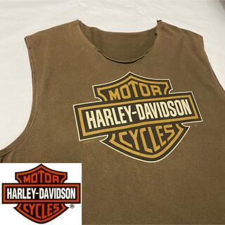 ハーレーダビッドソン(Harley Davidson)の90s 古着 ハーレーダビッドソン カットオフ バックプリント ゆるだぼ(Tシャツ/カットソー(半袖/袖なし))