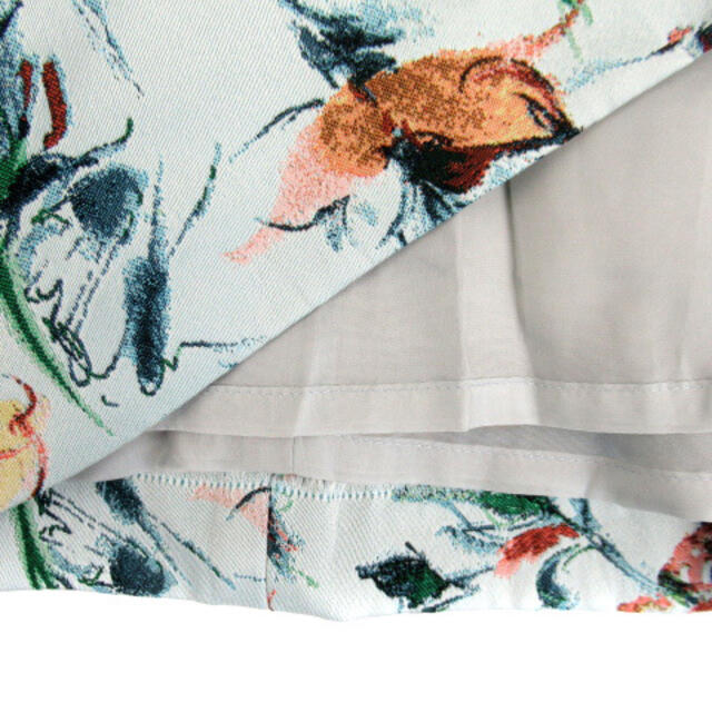 ANAYI(アナイ)のアナイ フレアスカート ミモレ丈 花柄 マルチカラー 36 水色 ライトブルー レディースのスカート(ひざ丈スカート)の商品写真