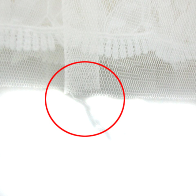 Apuweiser-riche(アプワイザーリッシェ)のアプワイザーリッシェ フレアスカート チュールスカート ミニ丈 花柄 1 白 レディースのスカート(ミニスカート)の商品写真
