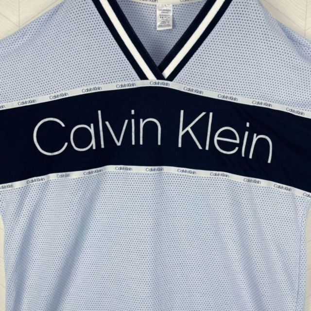 ck Calvin Klein(シーケーカルバンクライン)のCK カルバンクライン ゲームシャツ メッシュ Tシャツ デカロゴ ビックサイズ メンズのトップス(Tシャツ/カットソー(半袖/袖なし))の商品写真