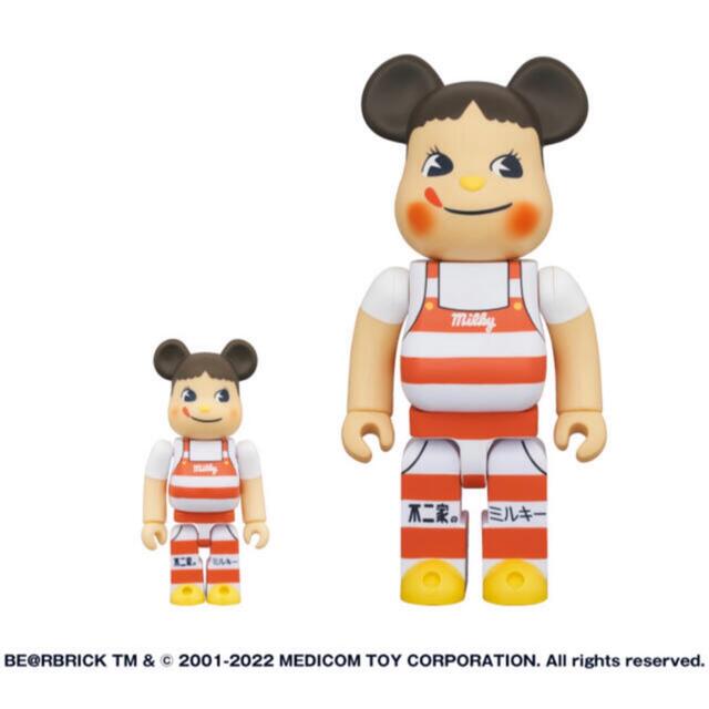 BE＠RBRICK ペコちゃん ミルキー三角帽子デザイン 100％ & 400％