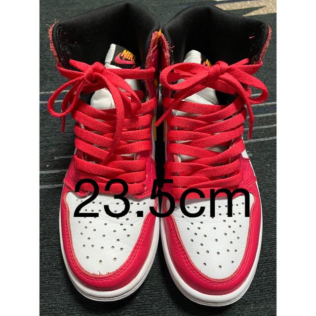 NIKEAIR JORDAN1 HIGH OG LIGHT FUSION REDレディース