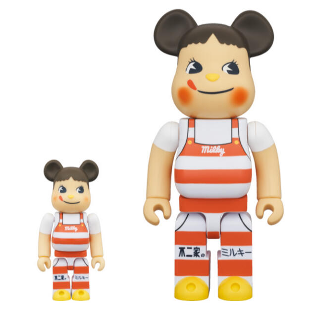 BE＠RBRICK ペコちゃん ミルキー三角帽子デザイン 100％ & 400％