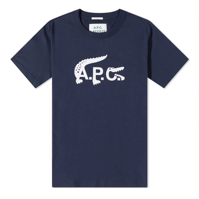 A.P.C.×ラコステ コラボ ビッグロゴTシャツネイビー各サイズ有 apc - T ...