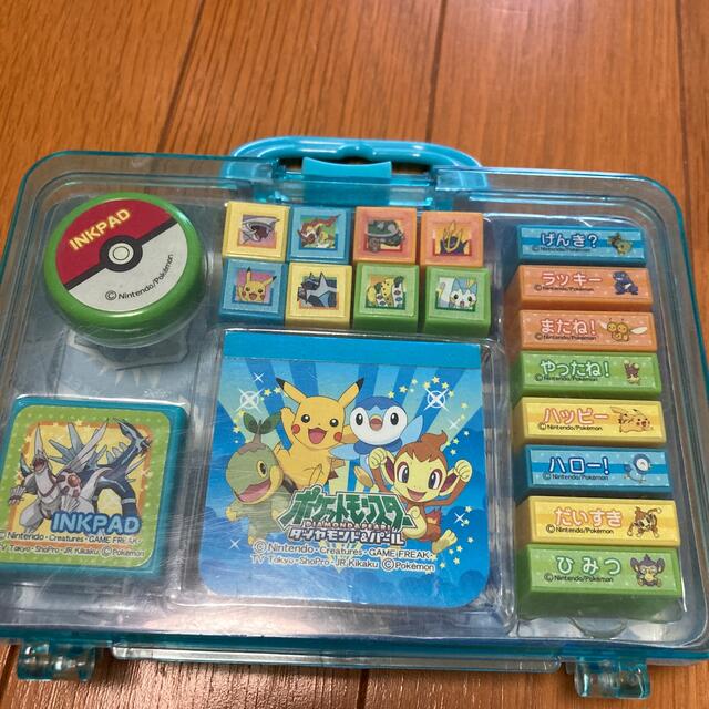 ポケモンスタンプセット 丸昌 ポケットモンスター ミニスタンプセット スタンプ16個・スタンプ台2個(青 赤)・メモ帳1個